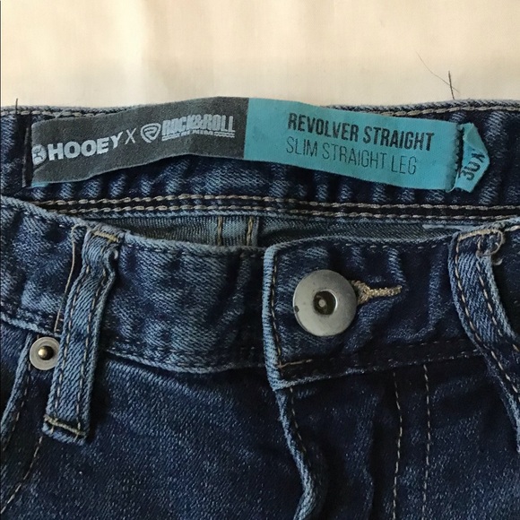 Mens Hooey X Rock & Roll Denim Jeans - Picture 4 of 5
